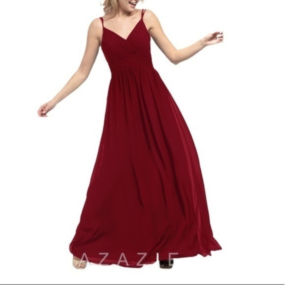 Azazie Blake Dress in Burgundy